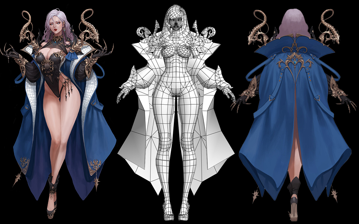 【3dmax人物建模】从裸模开始教你角色模型,衣服,装备配饰布线,3d游戏