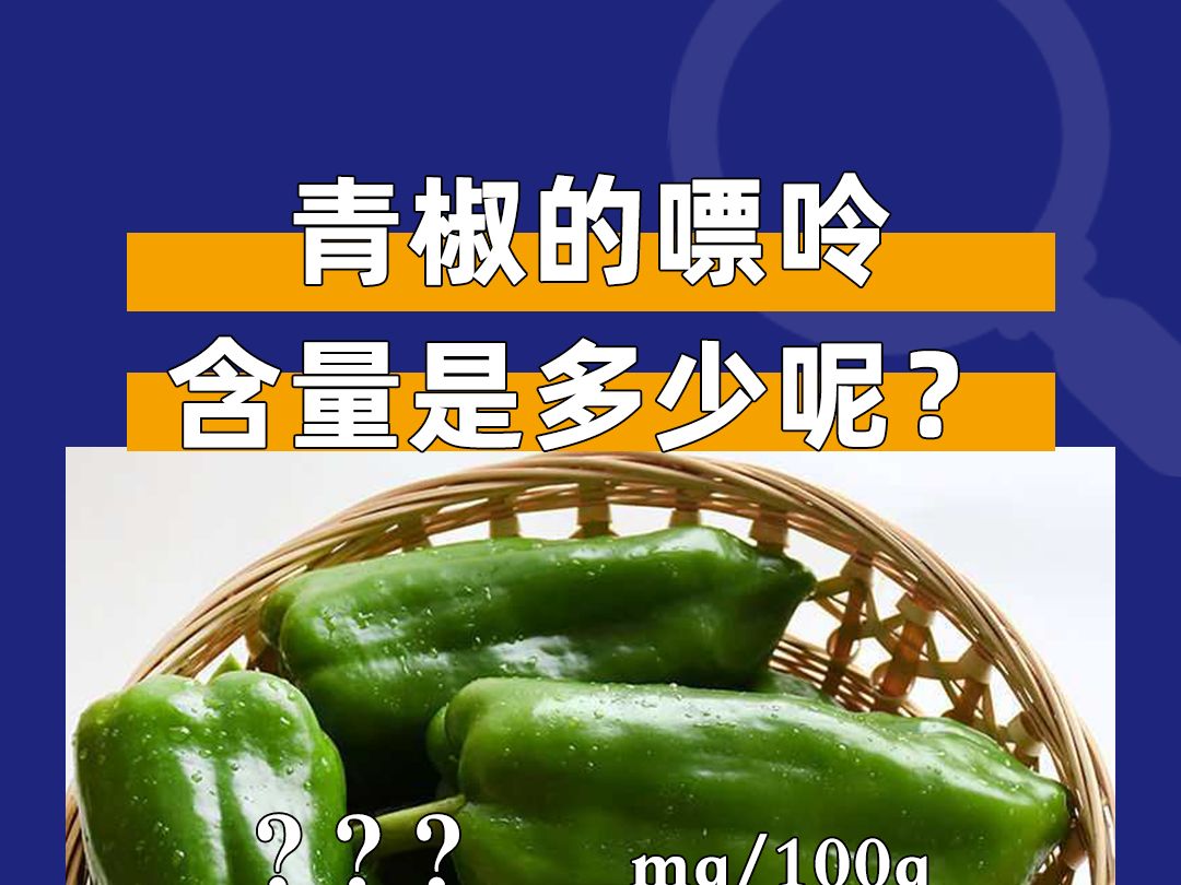 青椒的嘌呤含量是多少呢?哔哩哔哩bilibili