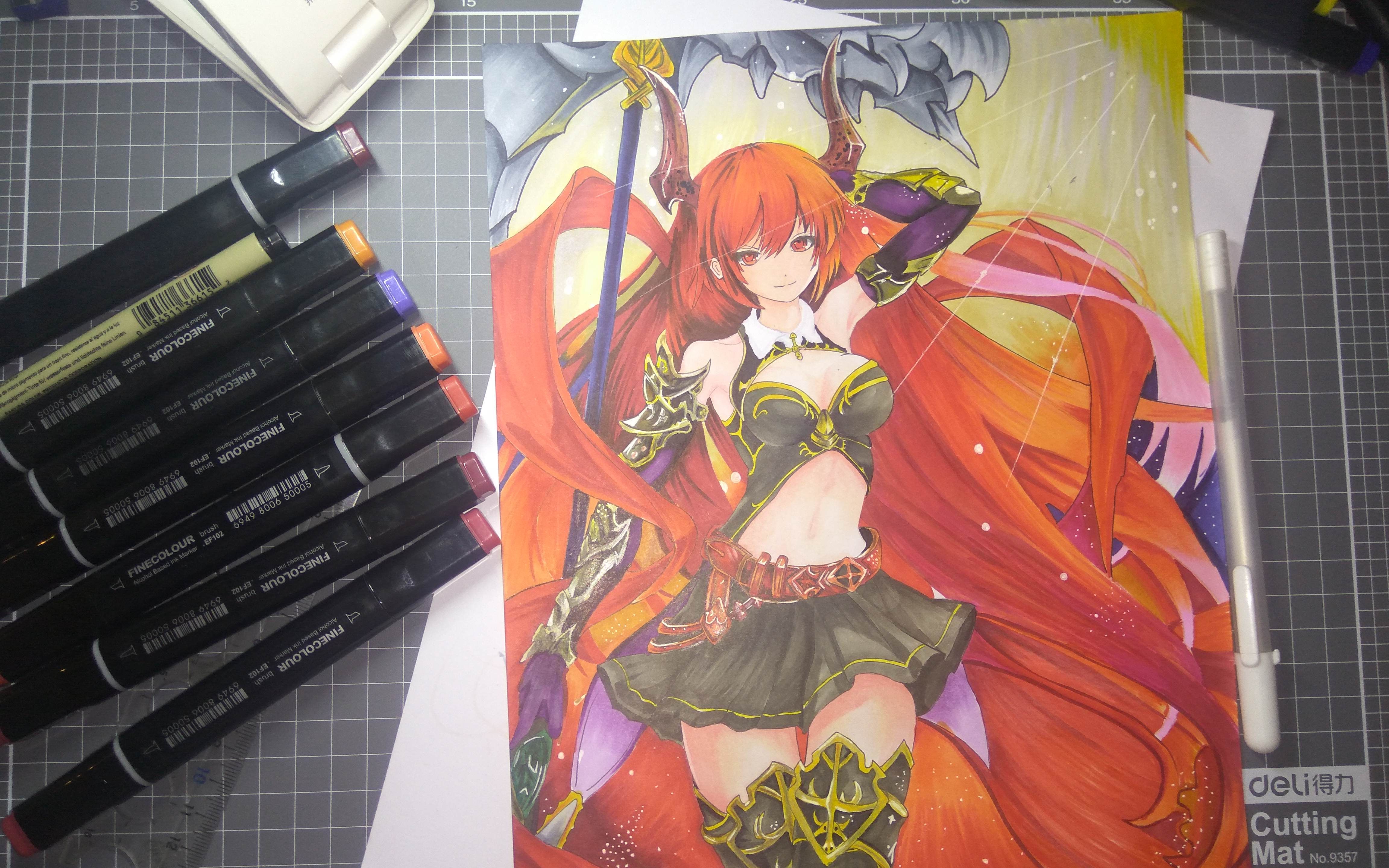 [第三期] 马克笔手绘龙娘(巴哈姆特之怒)