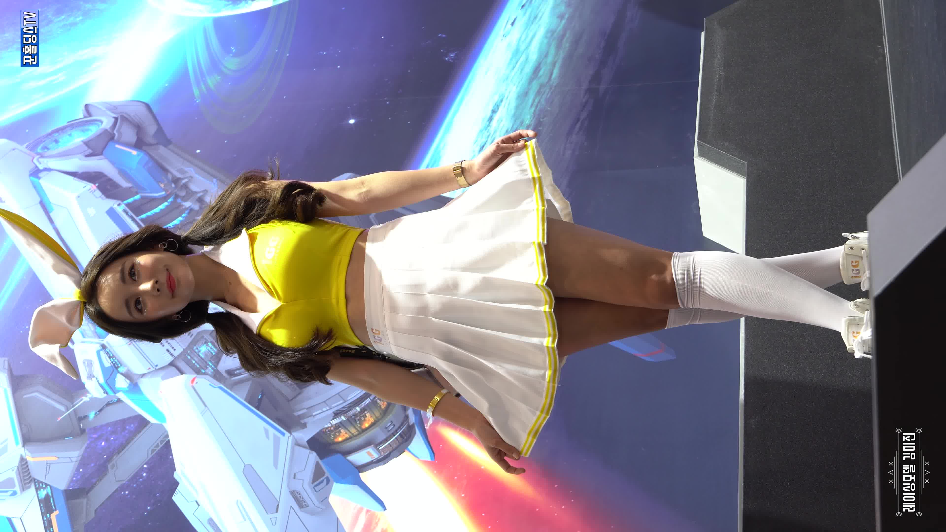 「车展剪辑」[4k] uhd g-star金美珍车模igg公路移动角色扮演模特g