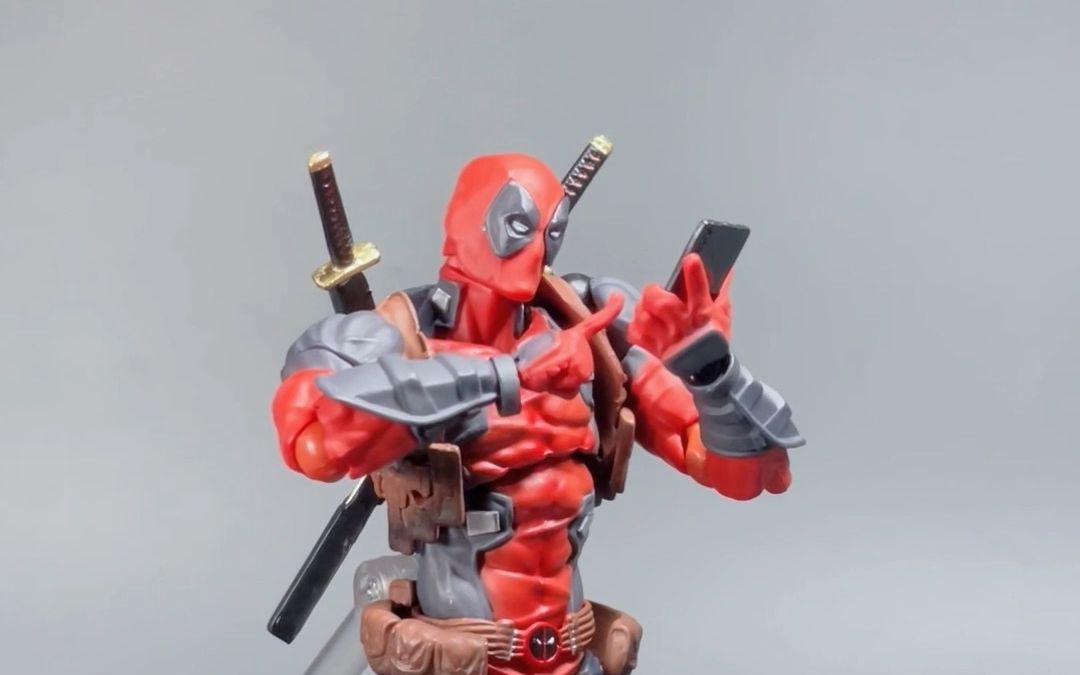 国产优质版 海洋堂山口式死侍2.0关节可动手办,开箱实测,阿卡姆同厂