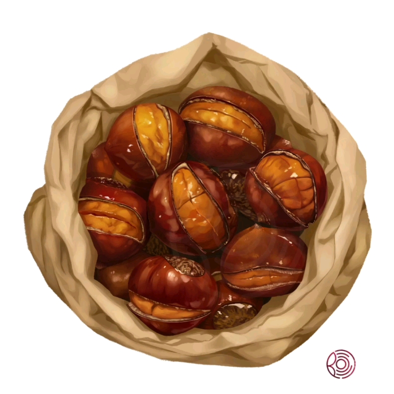 糖炒栗子绘画过程