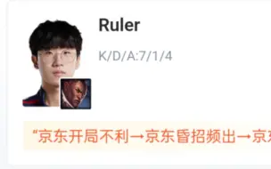 英雄联盟春季赛 JDG 2-0 RA Ruler血C取胜