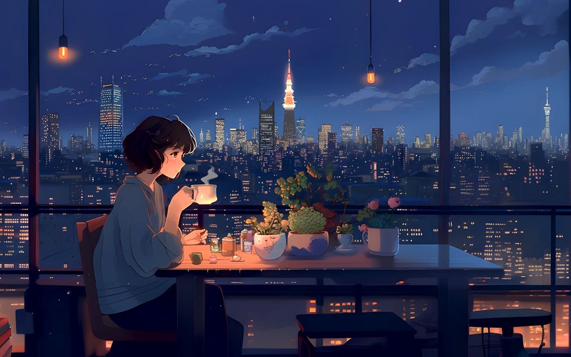 [图]【Lofi Playlist】夜晚城市亮起的灯｜超治愈lofi hip-hop 氛围感轻音乐丨白噪音 ｜ LOFI VIBE电台