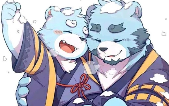 可爱的浩浩和介叔