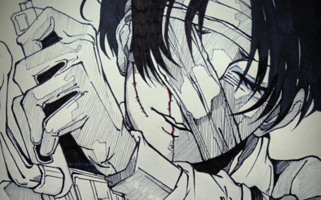 画个帅帅的利威尔,兵长谁能不爱呢!