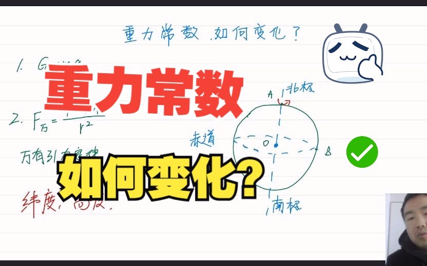 【中学物理高世军】8年级物理,重力模块重难点《重力常数如何变化》哔哩哔哩bilibili