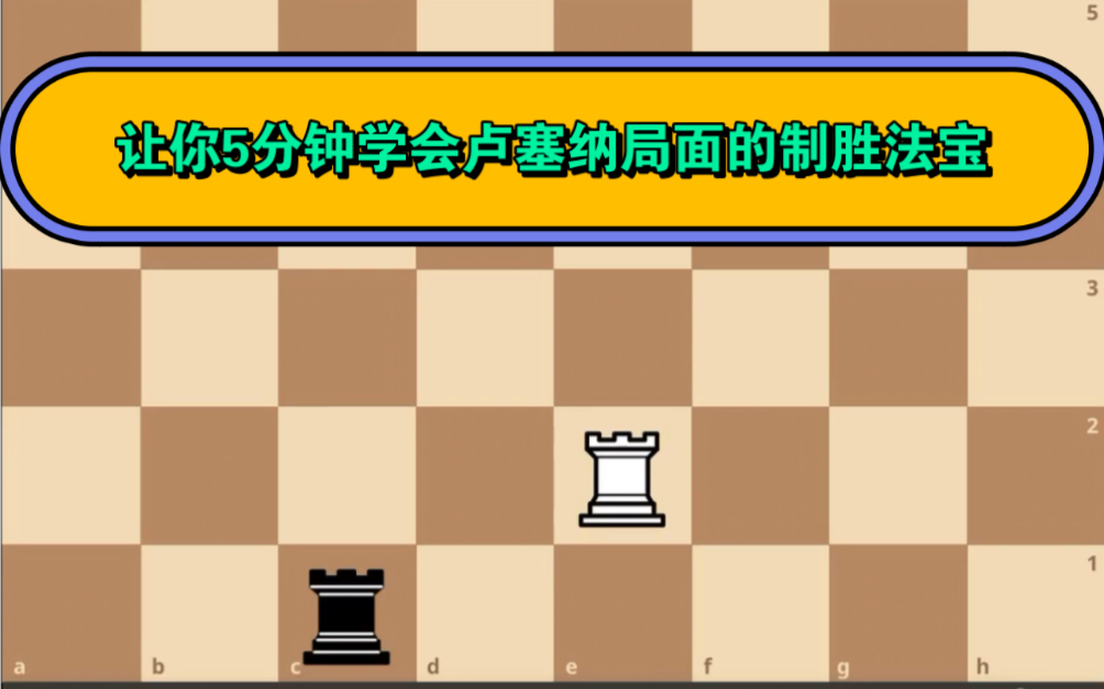 国际象棋残局1:车残局1/3(卢塞纳局面)解说