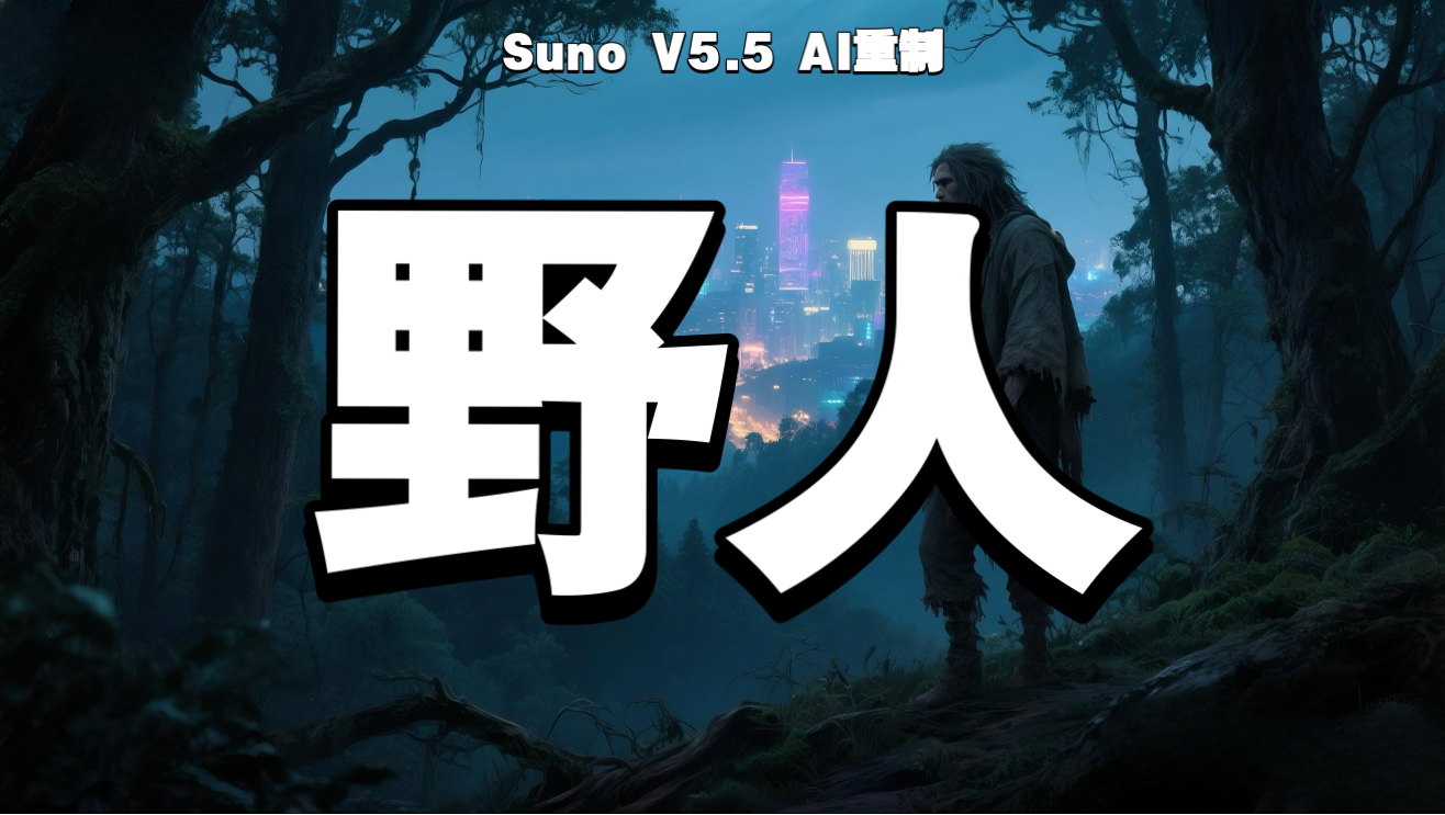 【Suno V5.5】AI翻唱《野人》｜我不进村落，守着烂泥陀：送给所有“不合群”的人