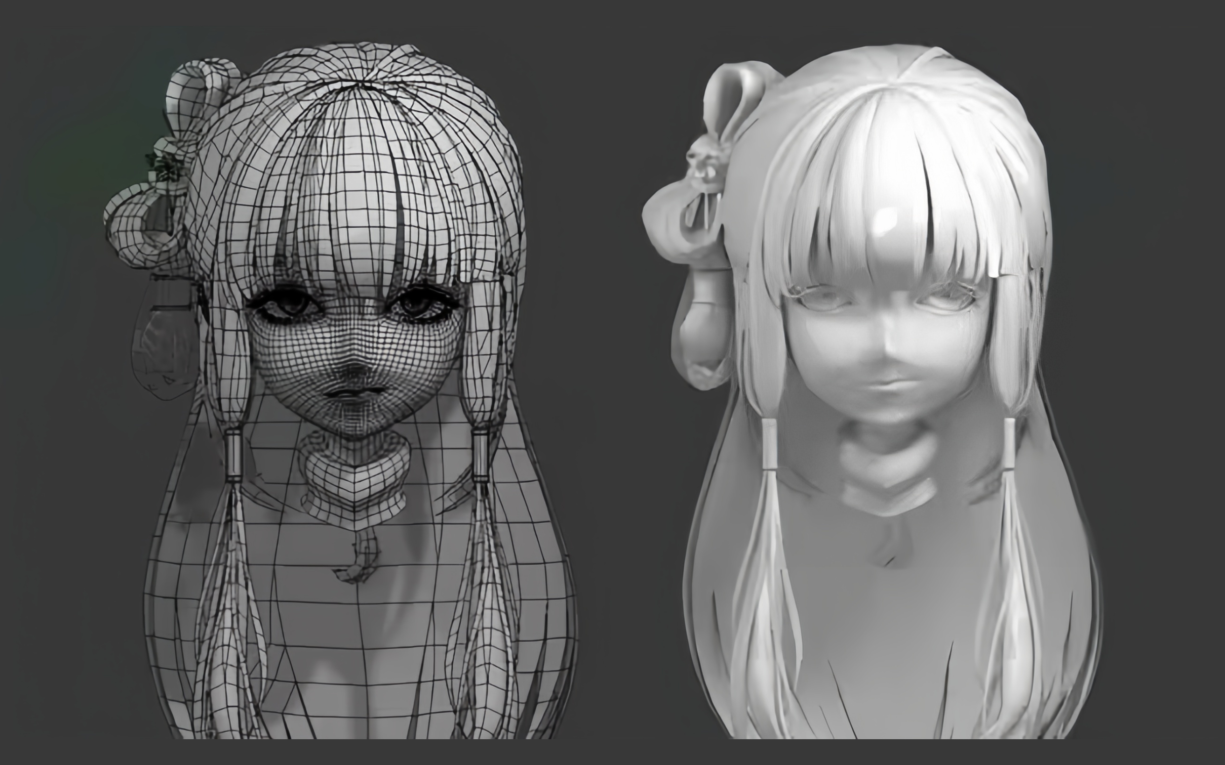 二次元少女头像制作,从box开始做卡通人物角色建模教程!