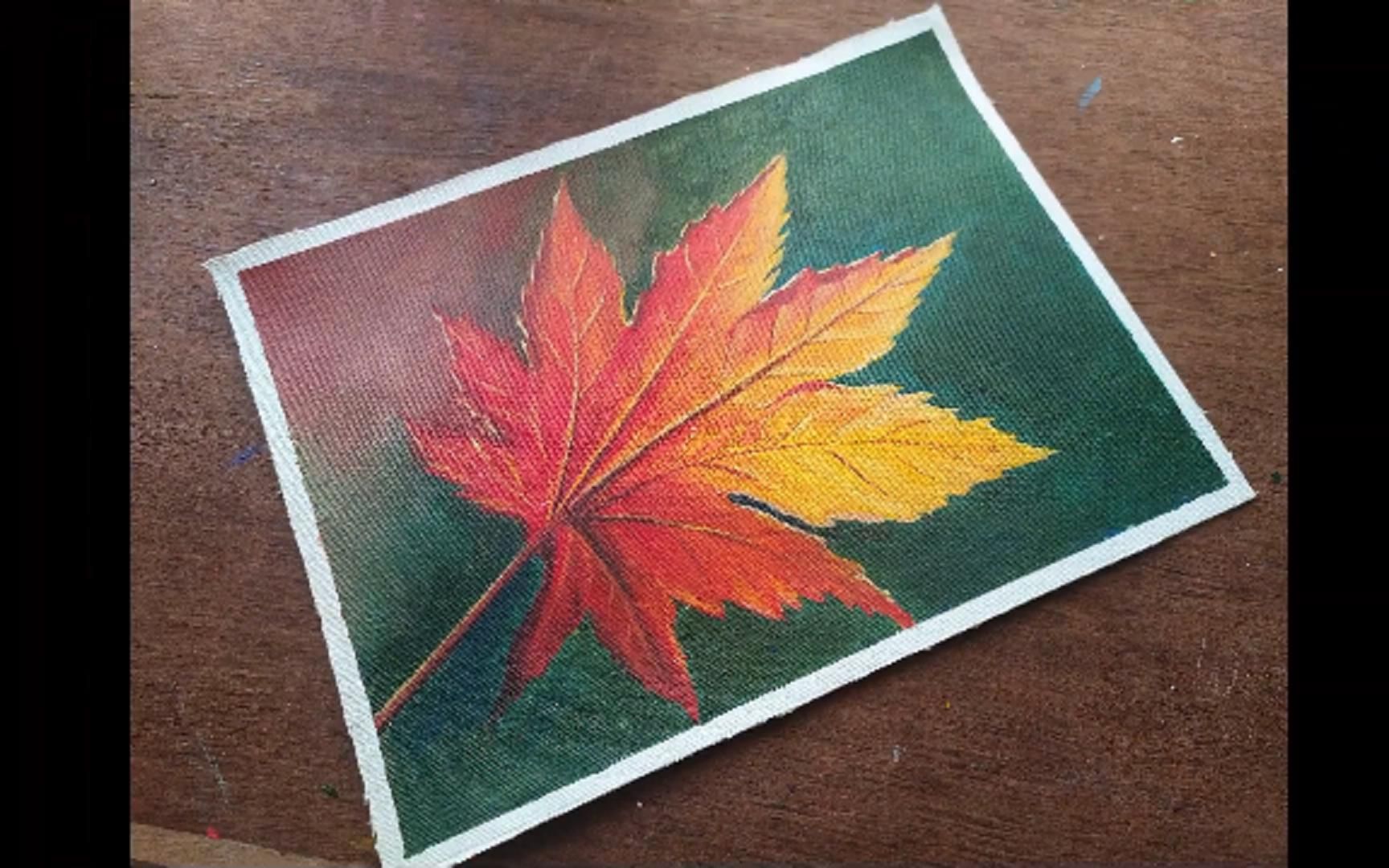 [图]Maple Leaf __ Easy Acrylic Painting for Beginners __ Step by Step Tutorial