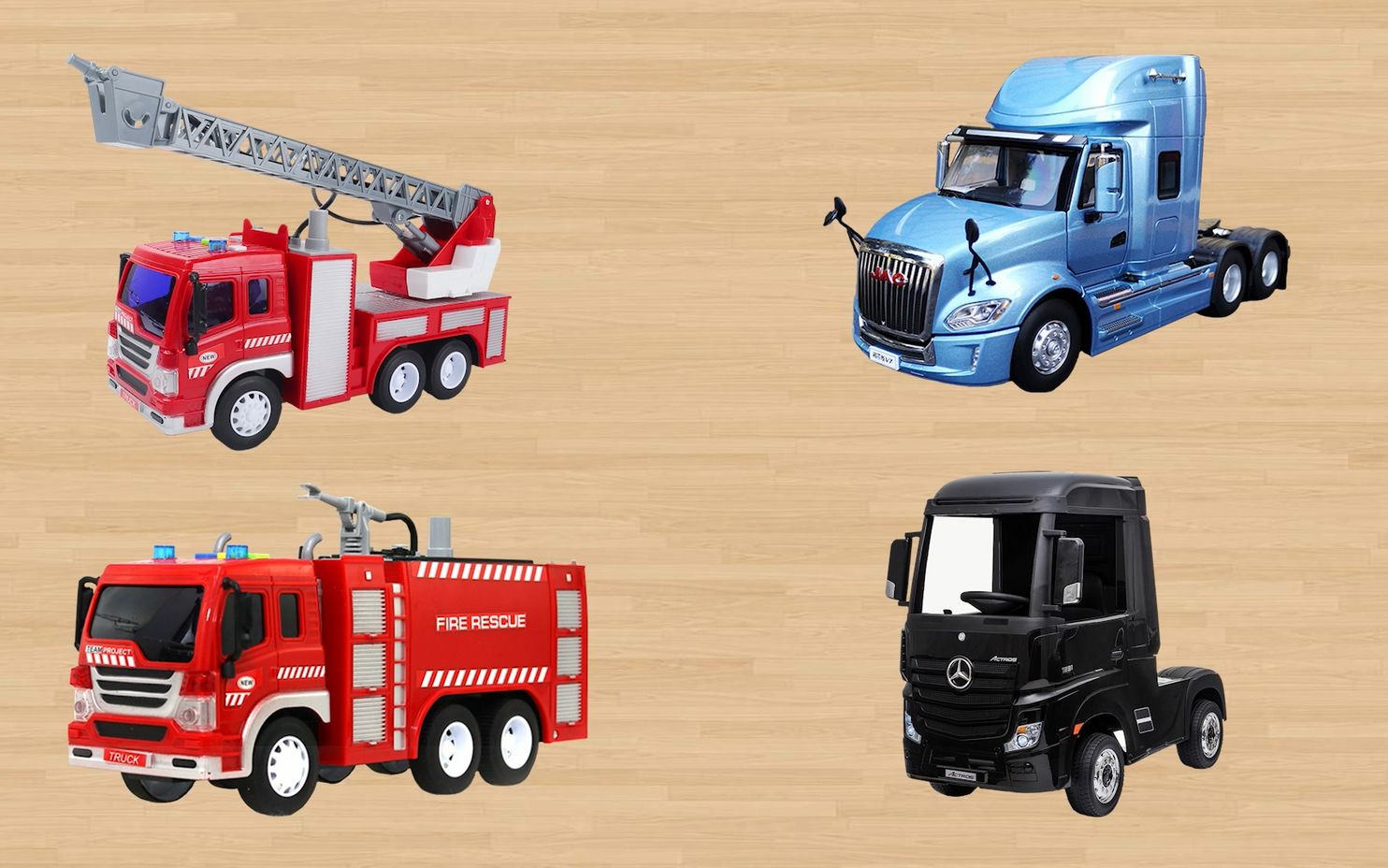 学习认识消防车 拖头等工程车