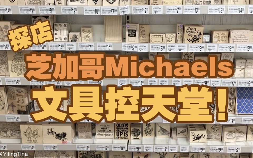 【YitingTina】芝加哥文具控天堂Michaels探店!手帐er一本满足系列=w=哔哩哔哩bilibili