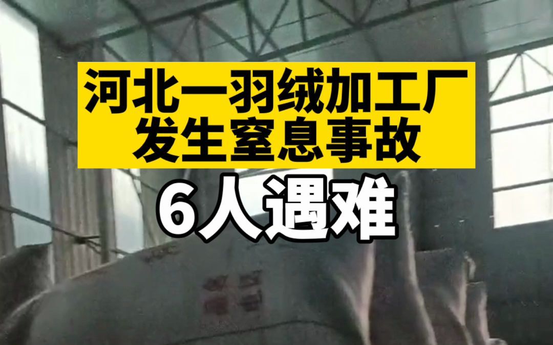 9月11日,河北保定一羽绒加工厂发生窒息伤亡事故,6人遇难哔哩哔哩bilibili