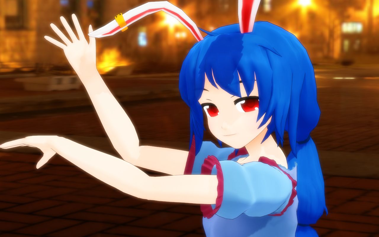 【东方mmd】月面上最可爱的生物,清兰&铃瑚的shake it off_哔哩哔哩