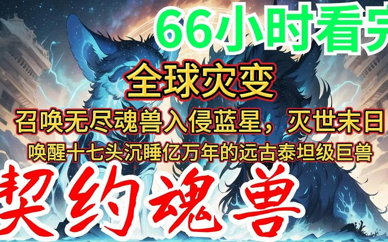 [图]66小时看完《契约魂兽》全集：百年前，太阳风暴席卷蓝星，全球灾变，星空巨兽降临世界，唤醒十七头沉睡亿万年的远古泰坦级巨兽，打开星空之门，召唤无尽魂兽入侵蓝星，灭