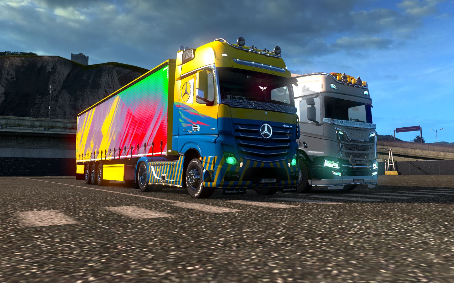 活动作品欧洲卡车模拟2晚间从在英国被怼开始