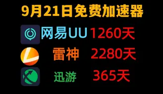 下载视频: uu加速器9月21兑换码口令、雷神加速器9000小时、迅游加速器2400小时口令、天卡、周卡、月卡、人手一份