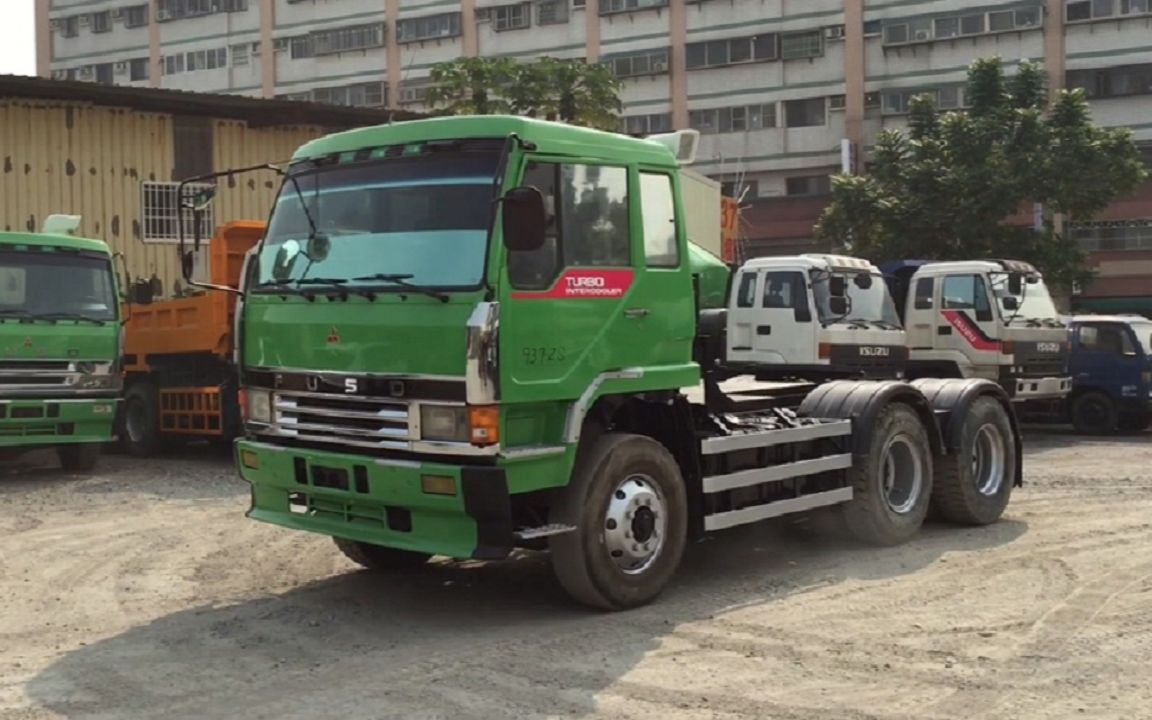 【塩大汽車】1990年 三菱fuso fv 43噸級牽引車(8dc9)_嗶哩嗶哩 (゜