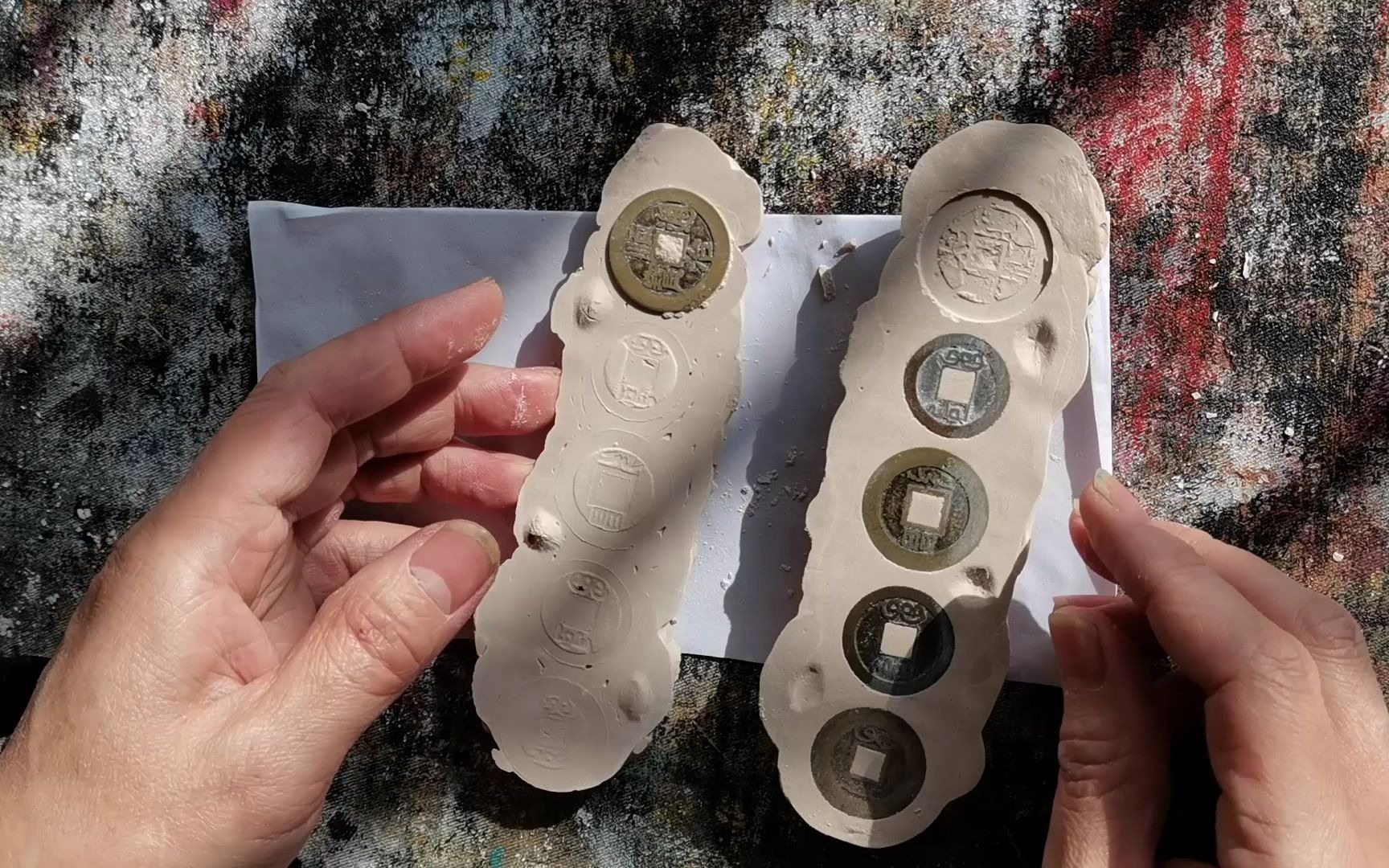 古钱手工制作五个古代硬币做到最后怎么只剩俩了