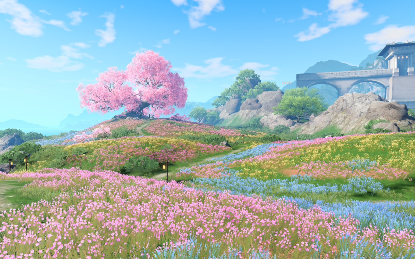 天谕手游一起来荡秋千吧三生树真的好漂酿70▽70