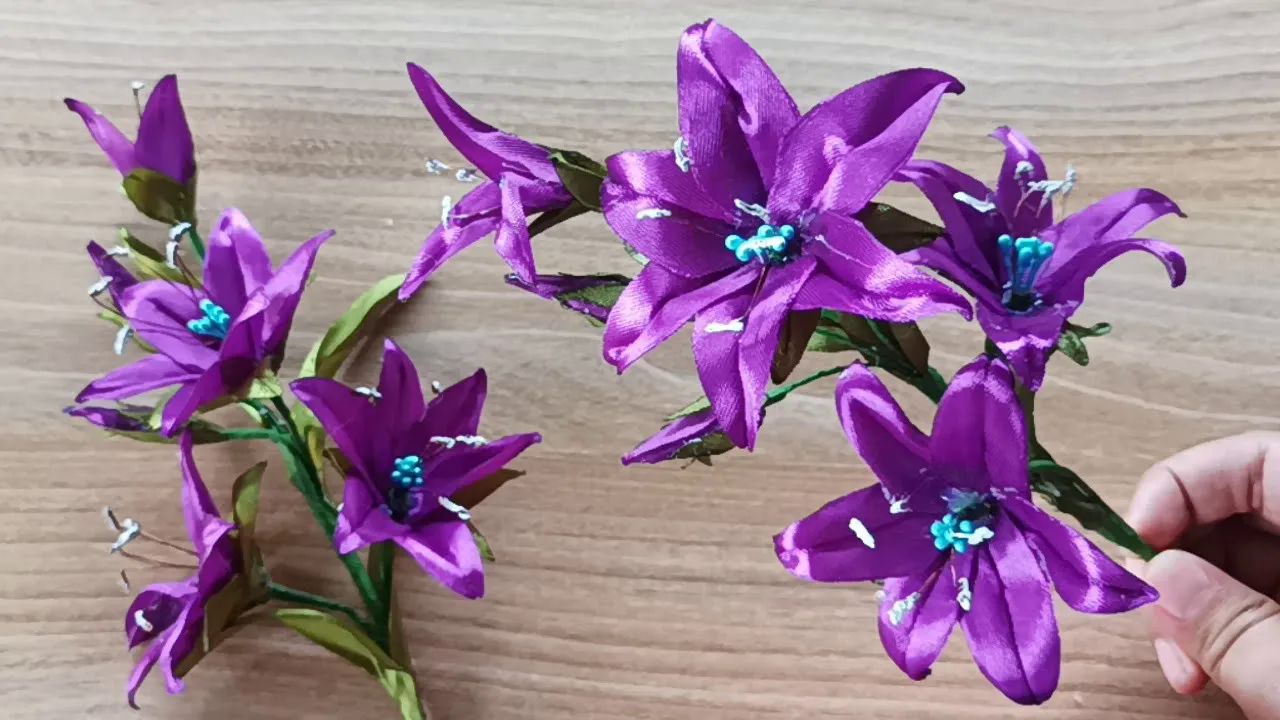 【kerajinan ibu ningsi】丝带花制作教程cara membuat bunga dari