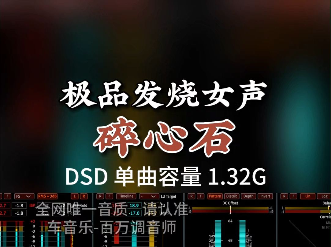 [图]伤感歌曲，极品发烧女声《碎心石》DSD完整版1.32G，百万调音师专业录音棚制作，顶级hifi无损音质