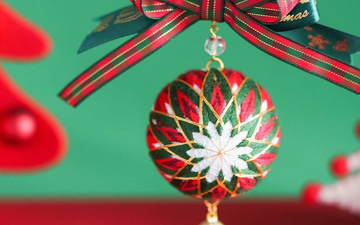 【梧桐家羊毛毡】原创 圣诞雪花 手鞠球手工diy制作教学视频