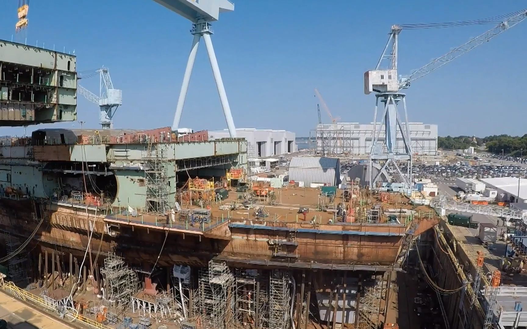 约翰f肯尼迪号航空母舰cvn79建造完成50