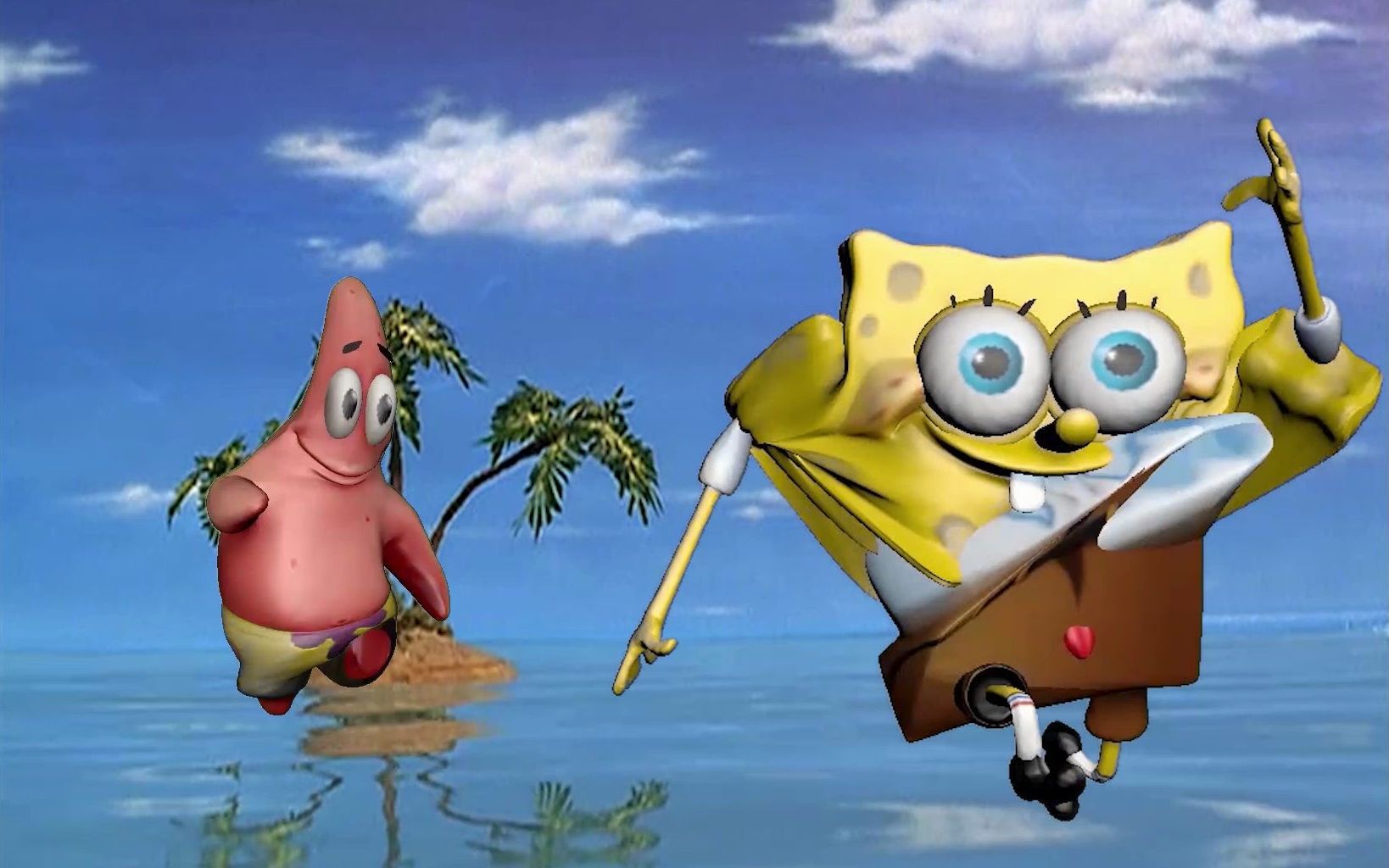 《海绵宝宝》海绵在极度愤怒的情况下能在水上滑行