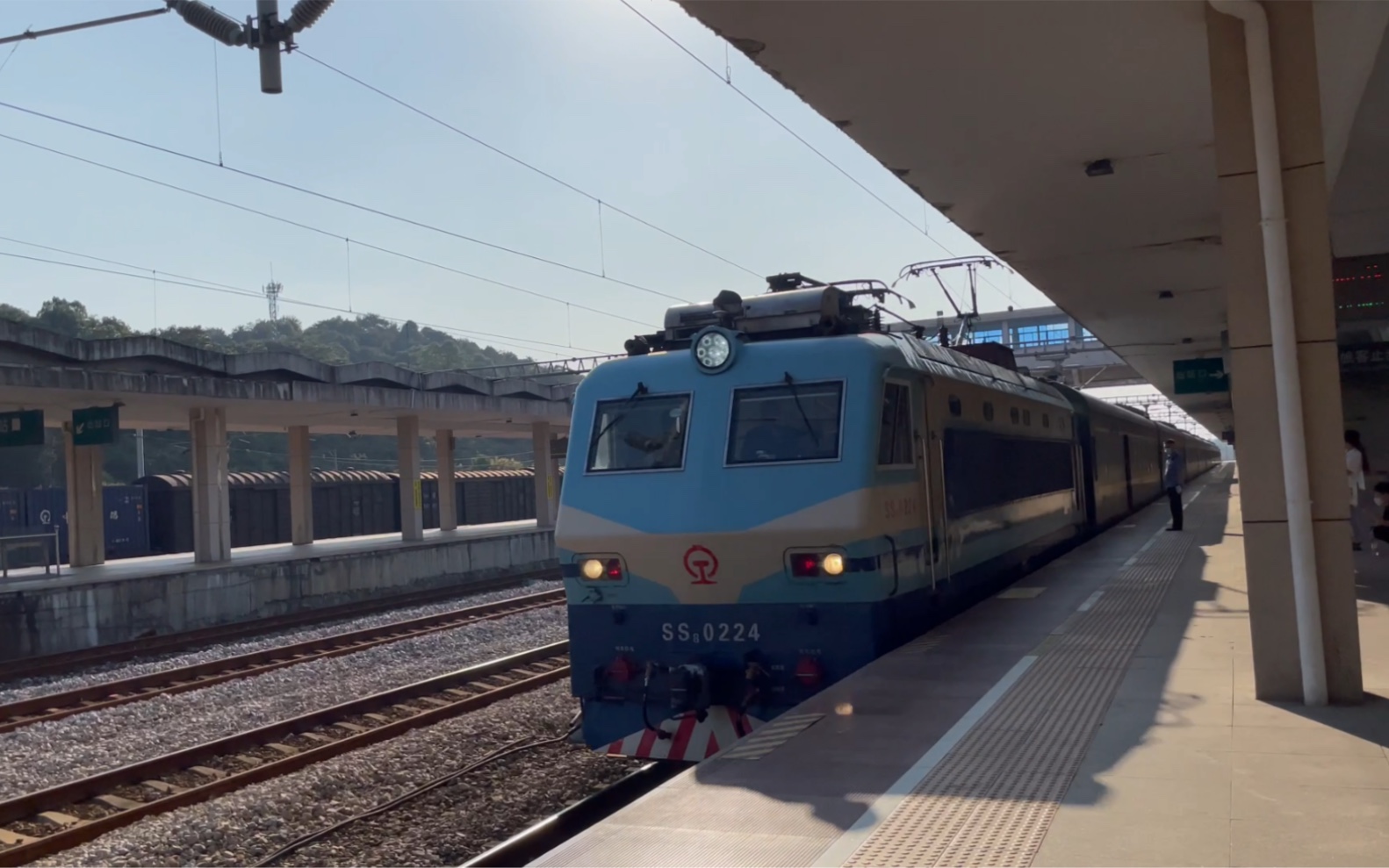 【ss8动集】石长线ss8 广九25t z8029次益阳站进站_哔哩哔哩_bilibili