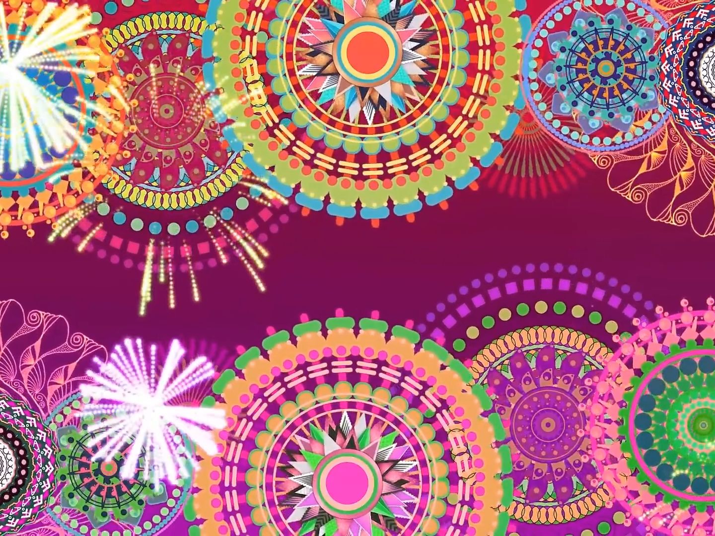 (jd3)少数民族风花纹图腾舞蹈背景led背景视频素材3