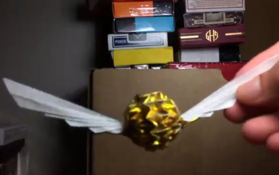 折纸—金色飞贼 哈利波特 分6part画质有点那啥 各位凑合着看吧 Origami Golden Snitch Tutorial哔哩哔哩bilibili