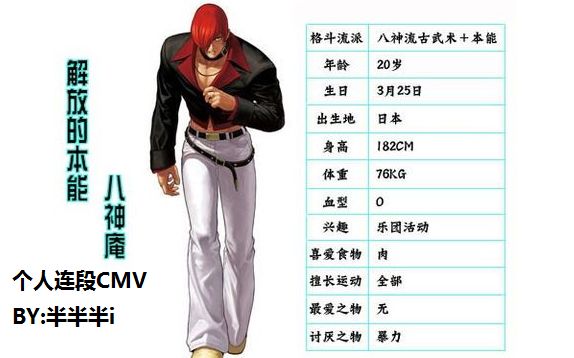 拳皇13爪八神庵个人连段cmv