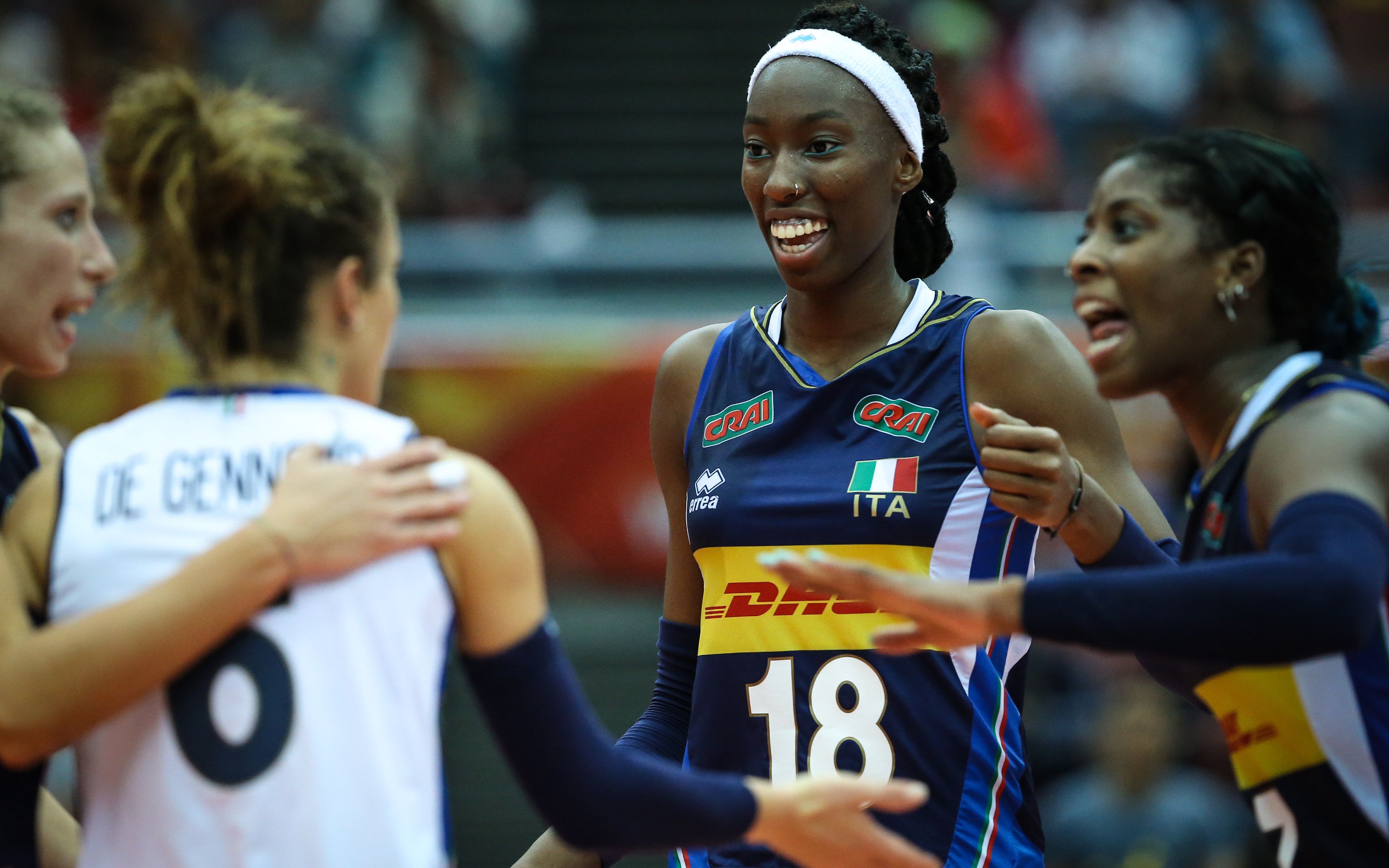 艾格努狂轰33分,意大利女排对阵美国女排,2018年世锦赛