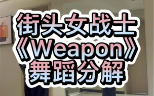 Download Video: 街头女战士《weapon》舞蹈分解