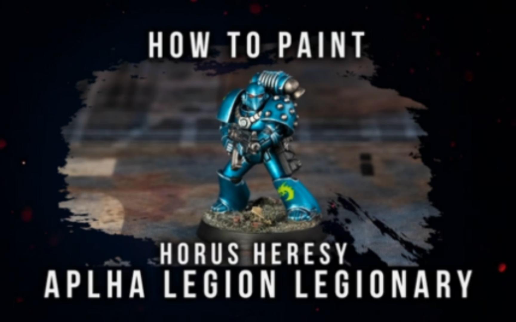 [图]How to Paint: Alpha Legion Legionary 战锤 30k 40k 荷鲁斯之乱 星际战士 MK6 阿尔法战团