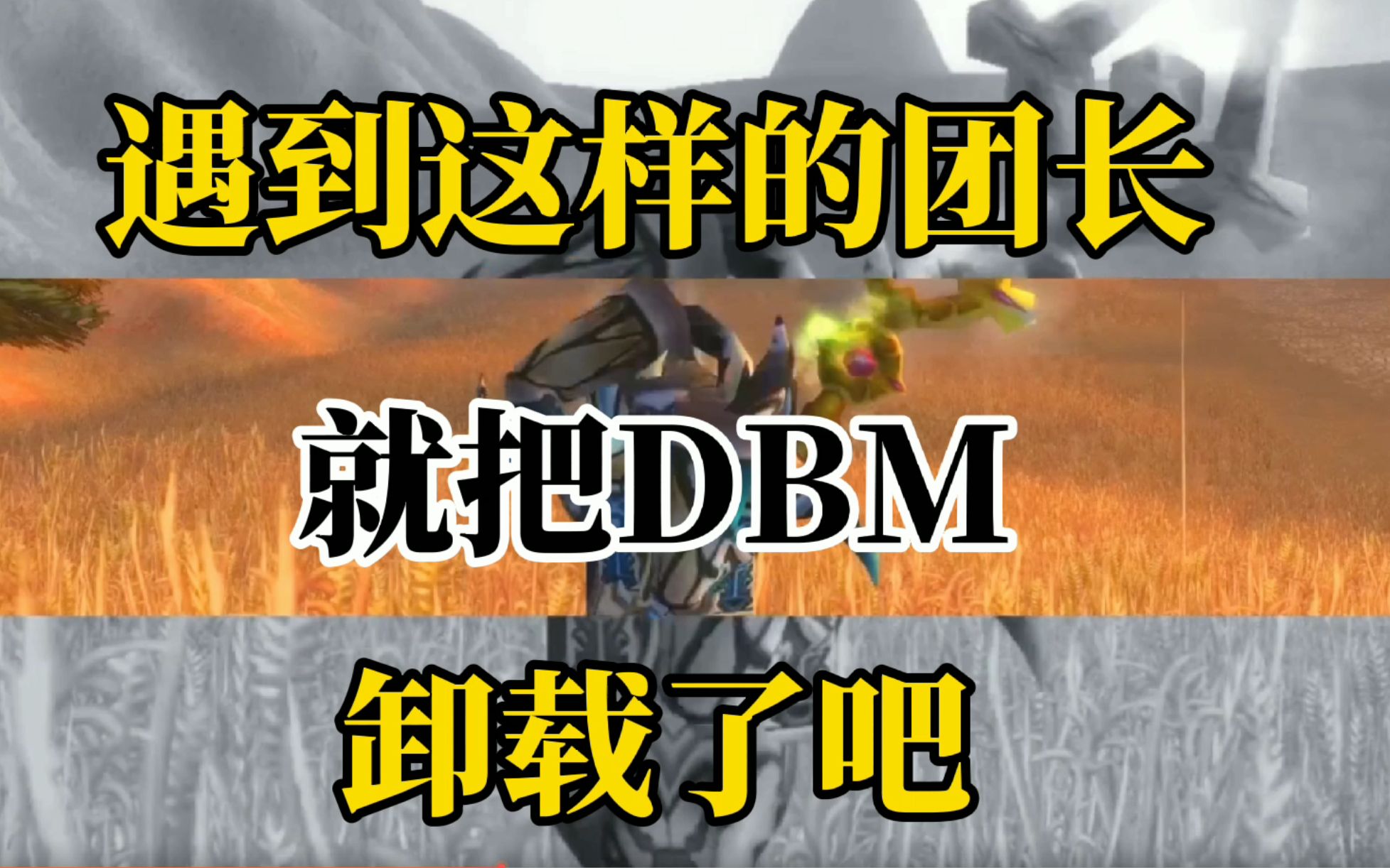 遇到这样的团长 就把你们DBM卸载了吧,魔兽萌新妹子的最爱哔哩哔哩bilibili