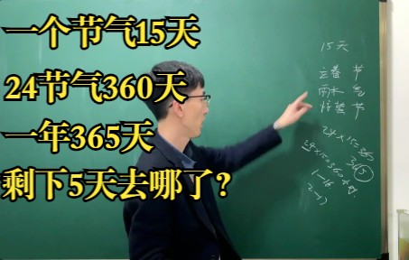 一个节气15天,24节气,360天,剩下五天去哪了?哔哩哔哩bilibili