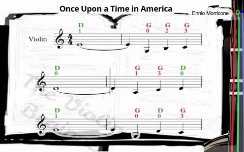 09【小提琴简谱】美国往事 once upon a time in america ennio