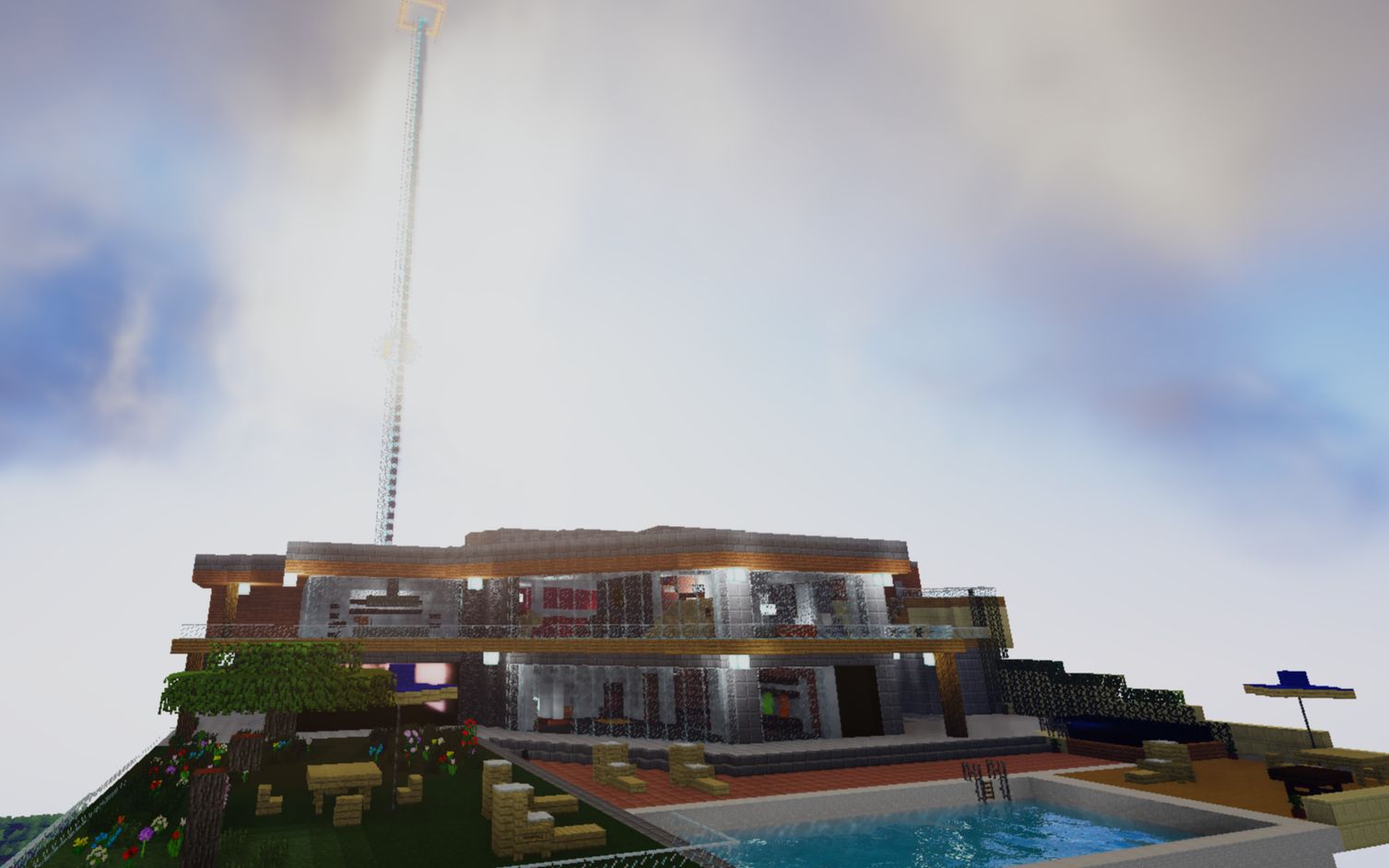 我的世界打造 给他爱 超级空中豪宅_哔哩哔哩_bilibili