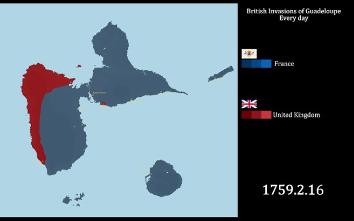 【历史地图】英国入侵瓜德罗普岛:每天哔哩哔哩bilibili