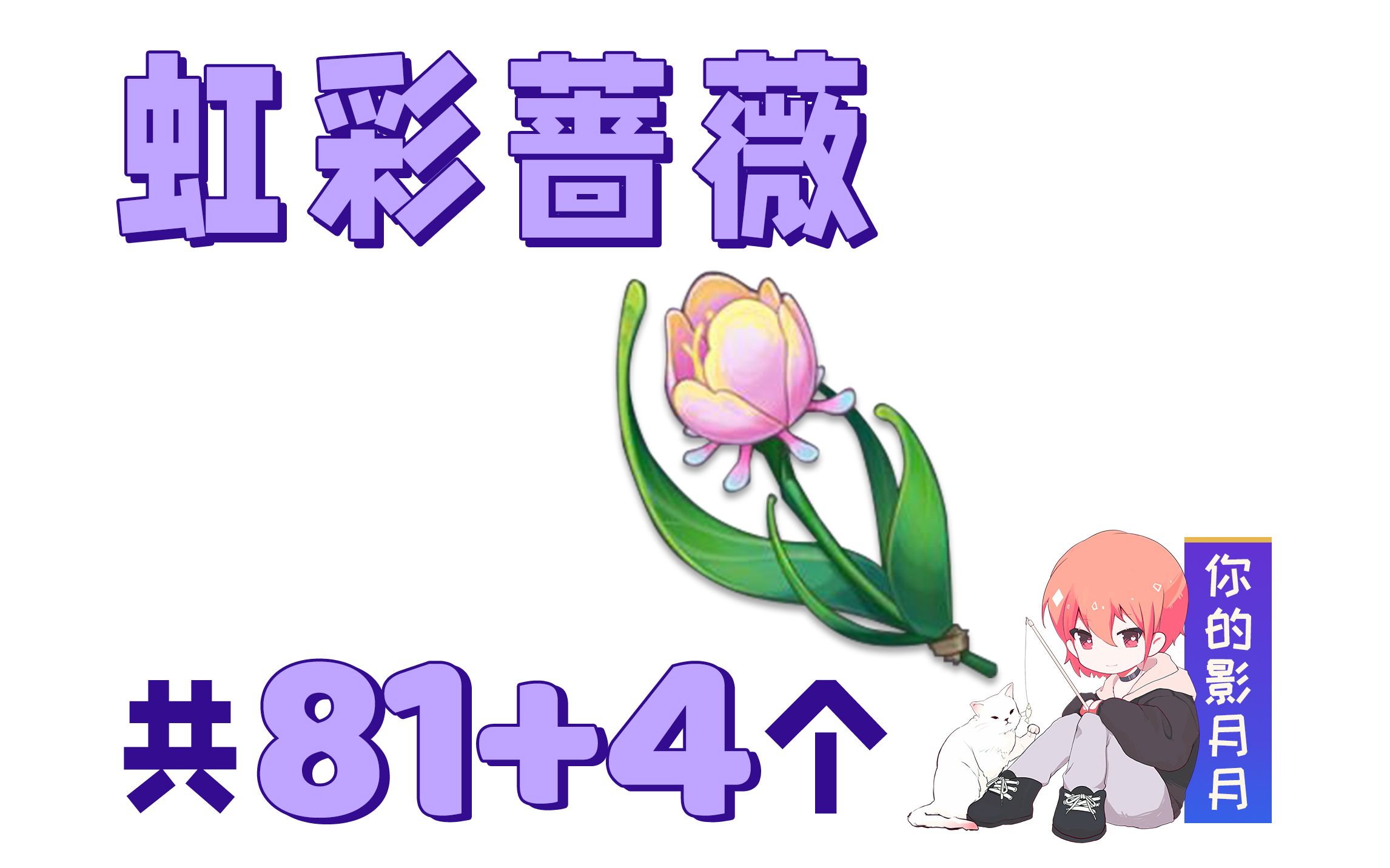 [图]【原神虹彩蔷薇】共81+4个！林尼的突破材料/共鸣石材料/枫丹特产/分路线收集/贴心领跑防迷路