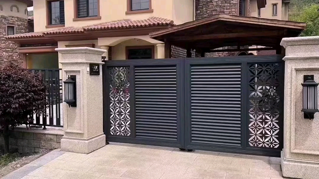 工厂围墙锌钢护栏围栏 别墅庭院铁艺大门 小区别墅院墙围栏加工安装