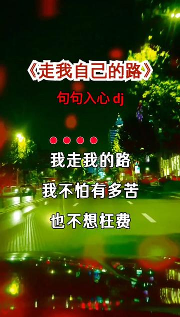 #走我自己的路#dj版#歌词句句入心哔哩哔哩bilibili