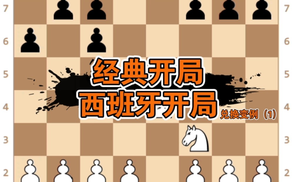 【国际象棋】经典开局——西班牙开局 兑换变例(1)哔哩哔哩bilibili