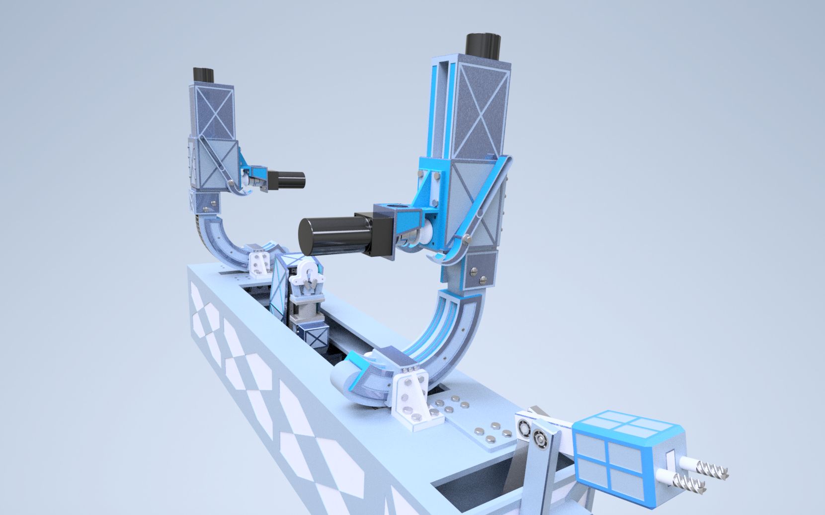 大概率没用的高压线巡线除冰机器人91,做着玩的