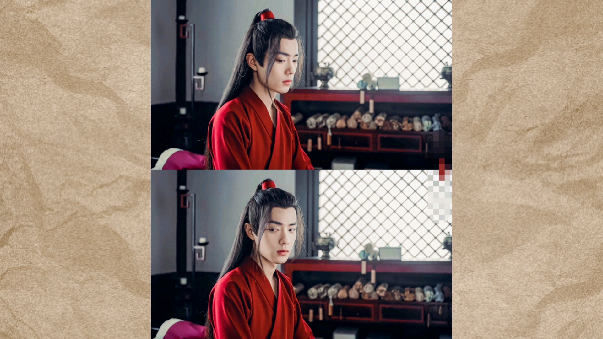 古装红衣肖战更迷人呀!