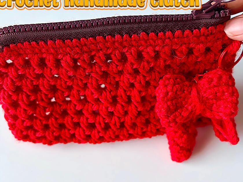 Crochet handmade elegant clutch bag tutorial step by step_哔哩哔哩_bilibili