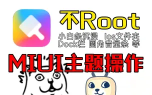 Descargar video: 【建议收藏】不Root的MIUI主题操作（dock栏，音量条，类ios文件夹，小白条沉浸……）